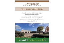 Actus Notarissen/Vivaldi Notarissen is verhuisd