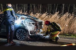 Auto volledig verwoest door nachtelijke brand in Purmerland