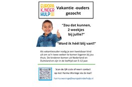 Europa Kinderhulp zoekt vakantieouders