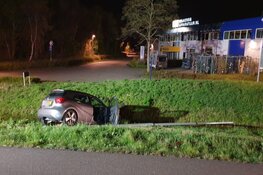 Auto sloot ingereden in Watergang, bestuurder naar ziekenhuis