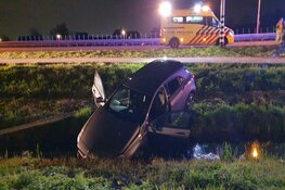 Auto sloot ingereden in Watergang, bestuurder naar ziekenhuis